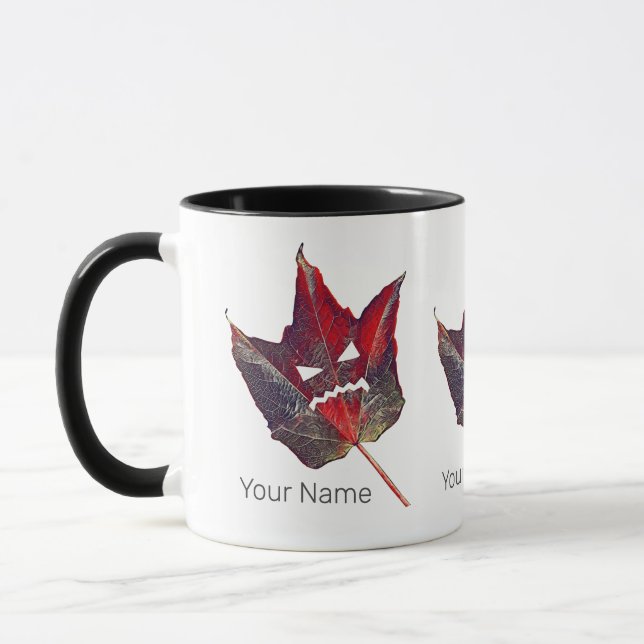 Halloween-Herbstblätterblättriger Erntedank Tasse (Links)