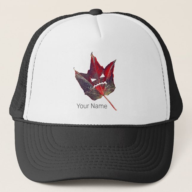 Halloween-Herbstblätterblättriger Erntedank Truckerkappe (Vorderseite)