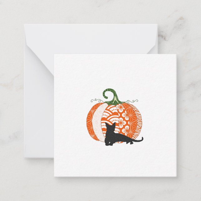 Halloween-/Herbstkarte Mitteilungskarte (Vorderseite)