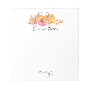 Halloween Herbstkürme Wasserfarbenfarbe Notizblock