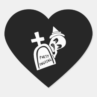 Halloween Herz-Aufkleber