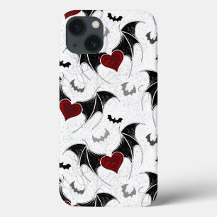 Halloween-Herz mit schwarzen Fledermausflügeln Case-Mate iPhone Hülle