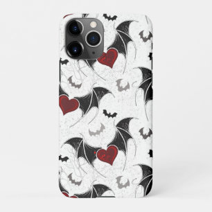 Halloween-Herz mit schwarzen Fledermausflügeln iPhone 11Pro Hülle
