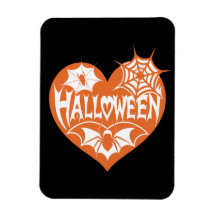 Halloween-Herz, orange Herzform, Spinnennetz