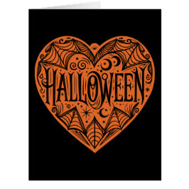 Halloween Herz, Orangefarbene Herzform, Urlaub