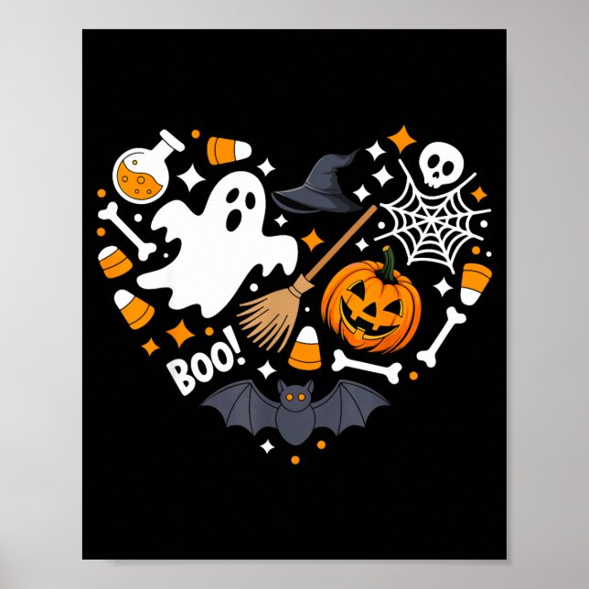 Halloween-Herz  Poster (Vorne)