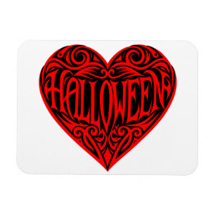 Halloween-Herz, rotes Herz, Feiertag Magnet