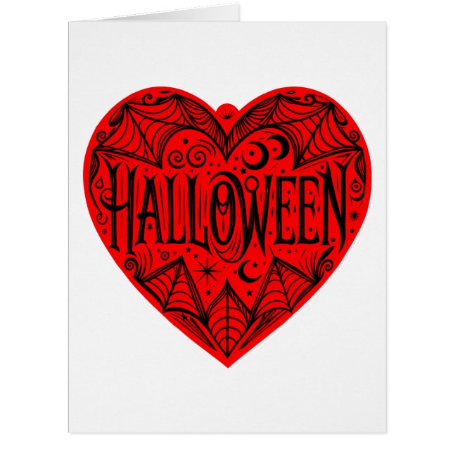 Halloween-Herz, rotes Herzform, Feiertag (Vorderseite)