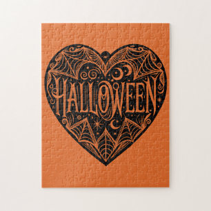 Halloween-Herz, schwarze Herzform, Feiertag