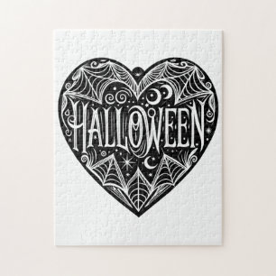 Halloween-Herz, schwarze Herzform, Feiertag
