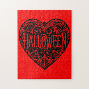 Halloween-Herz, schwarze Herzform, Feiertag