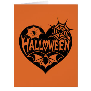 Halloween Herz, Schwarze Herzform, Spiegeleflex