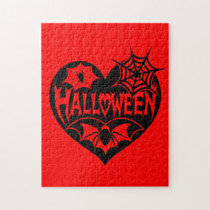 Halloween-Herz, schwarze Herzform, Spinnennetz