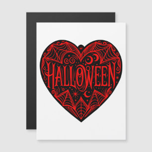 Halloween Herz, Schwarzes Herz Form, Urlaub Magneteinladung