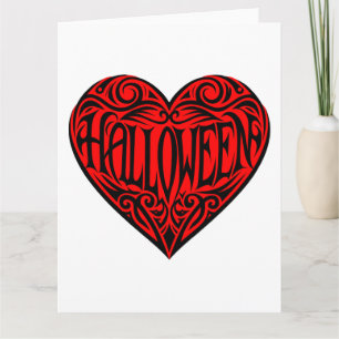Halloween Herz, Schwarzes Herz, Urlaub Karte