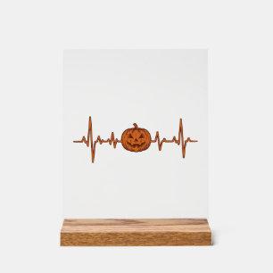 Halloween Herzschlag Kürbis Vintage Vektor Design_ Acrylschild
