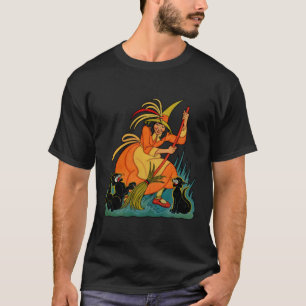 Halloween-Hexe 1936 u. schwarze Katzen T-Shirt