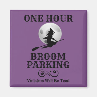 Halloween Hexe 1 Stunde Parkplatz Magnet