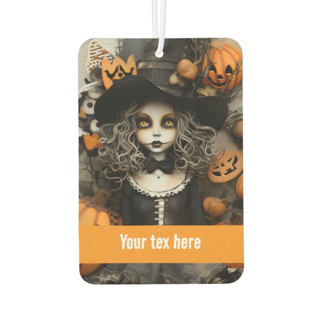 Halloween Hexe Autolufterfrischer (Rückseite)