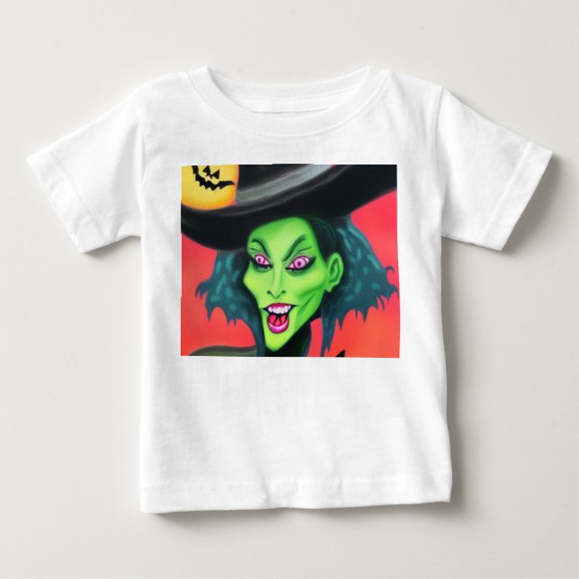 Halloween Hexe Baby T-shirt (Vorderseite)