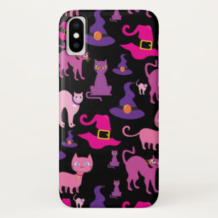 Halloween Hexe beängstigende Schwarzkatze lila dek Case-Mate iPhone Hülle
