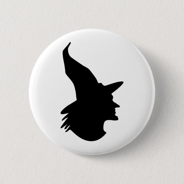 Halloween Hexe Button (Vorderseite)