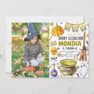 Halloween Hexe Cauldron Einladung zum Geburtstag 