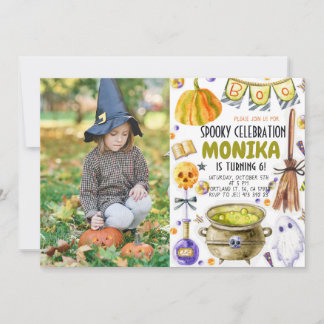Halloween Hexe Cauldron Einladung zum Geburtstag 