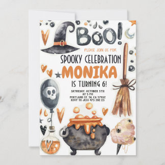 Halloween Hexe Cauldron Einladung zum Geburtstag