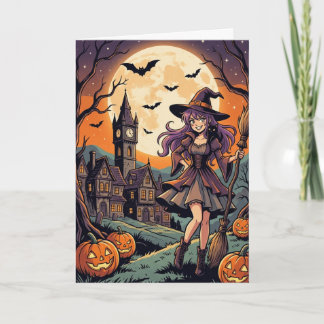Halloween-Hexe Feiertagskarte