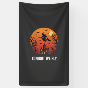 Halloween Hexe Fliegende Nacht Grafikdesign_1 Banner