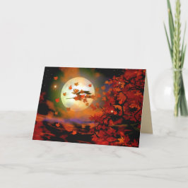 Halloween-Hexe-Flug Karte