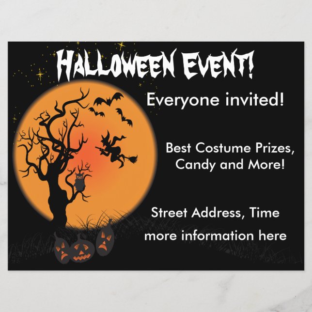 Halloween Hexe Flyer (Vorne)