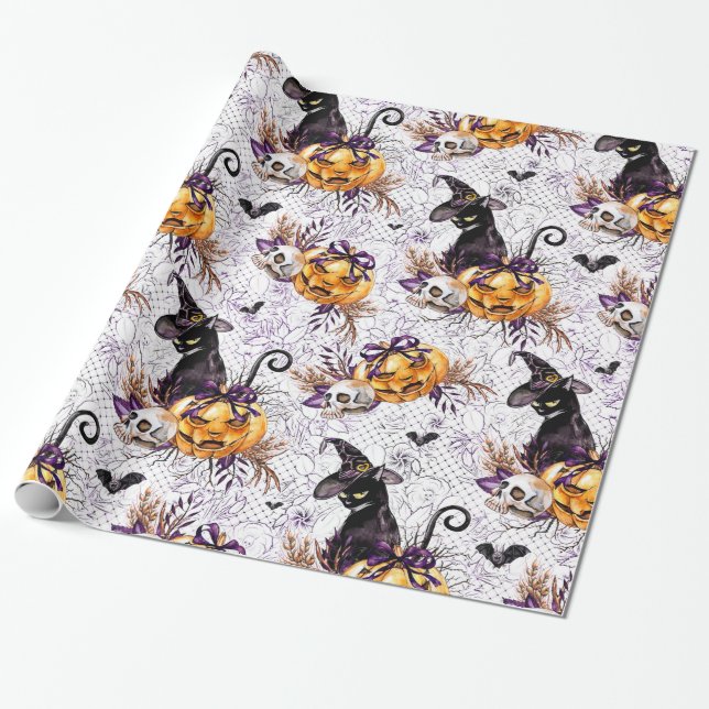Halloween Hexe Geschenkpapier (Ungerollt)