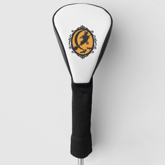 Halloween Hexe Golf Headcover (Vorderseite)