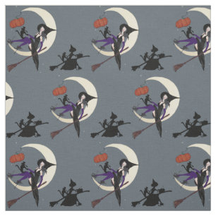 Halloween-Hexe-Haifischhaut-Grau Stoff