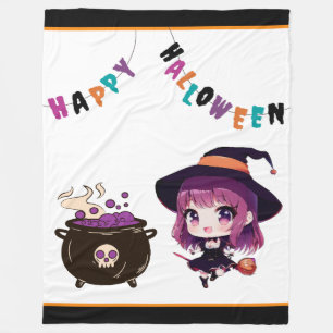 Halloween/Hexe/Herbst/Oktober Fleecedecke