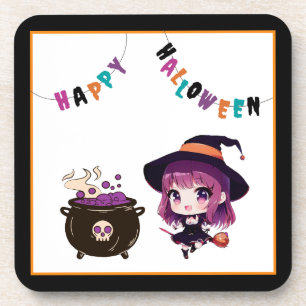 Halloween/Hexe/Herbst/Oktober Getränkeuntersetzer