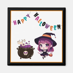 Halloween/Hexe/Herbst/Oktober Magnet