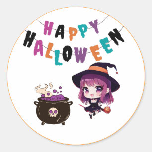 Halloween/Hexe/Herbst/Oktober-Sticker Runder Aufkleber