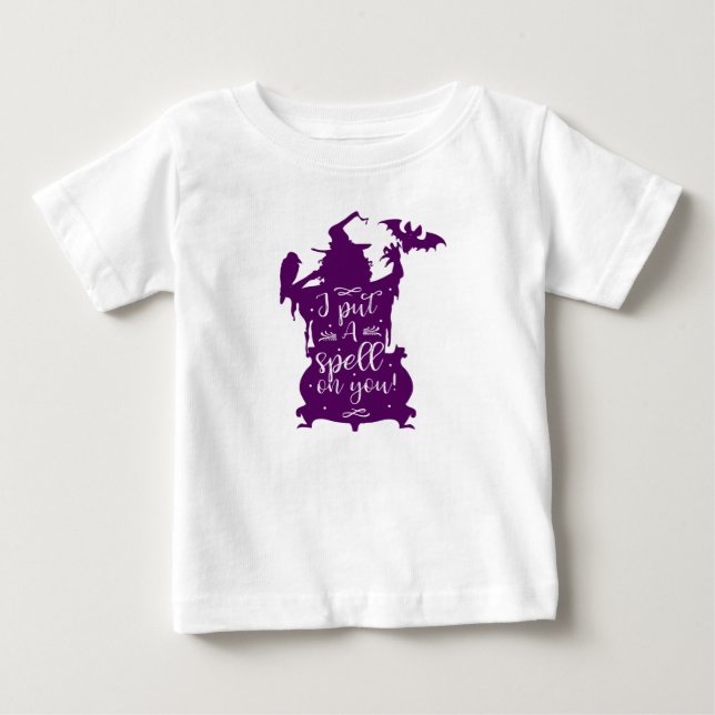 Halloween Hexe, ich setze einen Zauber auf dich Sp Baby T-shirt (Vorderseite)