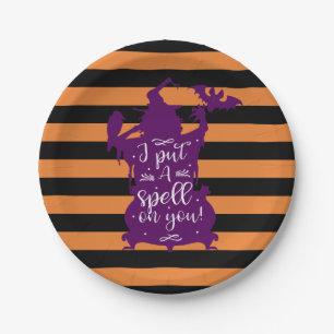 Halloween Hexe, ich setze einen Zauber auf dich Sp Pappteller