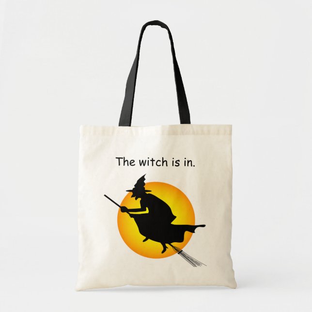 Halloween Hexe ist in der Tasche des Haushalts (Vorne)