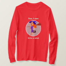 Halloween Hexe JA, ICH KANN EINEN STICK-T - Shirt 