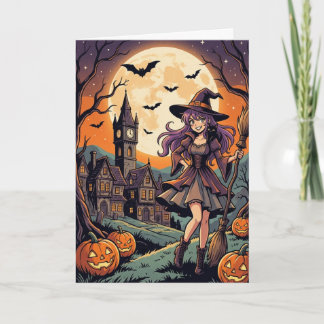 Halloween-Hexe Karte