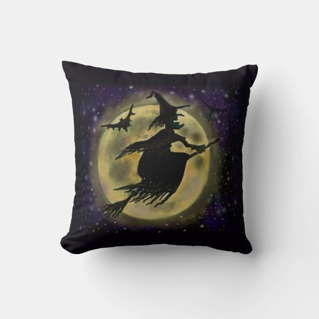 Halloween Hexe Kissen (Vorderseite)