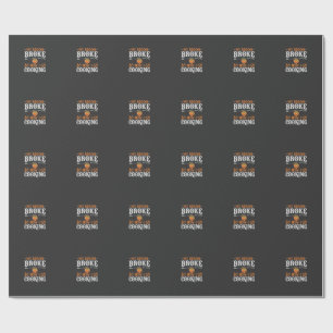 Halloween Hexe Koch Besen Zerbrochen Design_1 Geschenkpapier