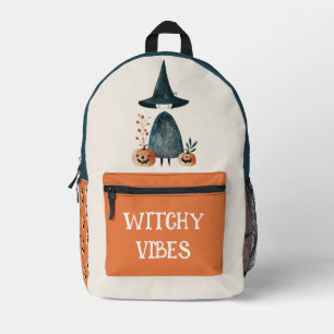 Halloween Hexe & Kürbislaternen Hexchy Vibes Bedruckter Rucksack