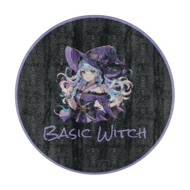 Halloween/Hexe/lila Schneidebrett (Vorderseite)