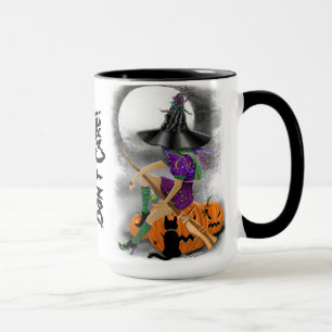 Halloween Hexe mit Black Cat-Tasse Tasse